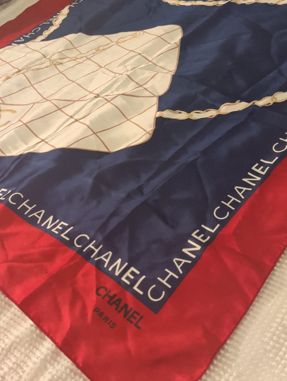 Chanel Women’s Red & Navy Scarf